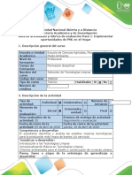 Guía de actividades y rúbrica de evaluación - Paso 1 - Implementar oportunidades de PML en el Hogar