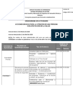 Cronograma formación auxilios básicos