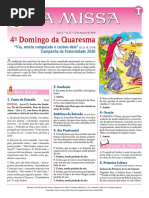 FOLHETO A MISSA - 20200322 - 4Aº DOMINGO DA QUARESMA - Domingo, 22-03-2020