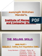 MMS Part I Selling And Negotiation Skills Group Project