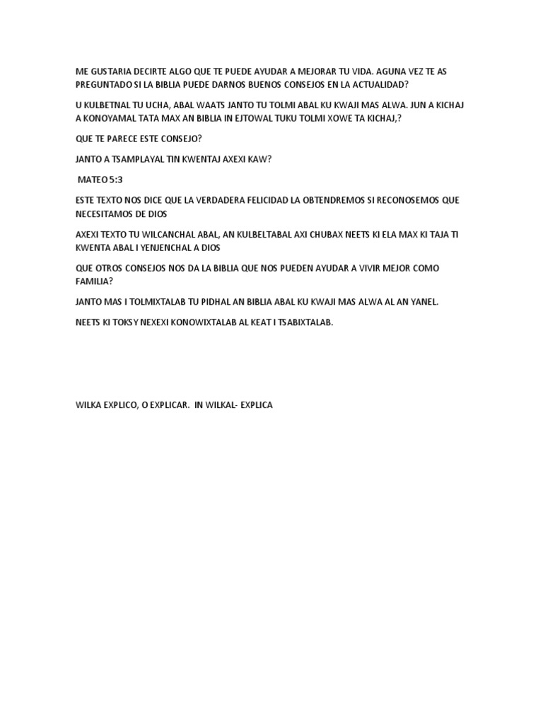 Verbos en Tenek | PDF