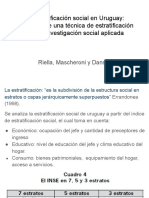 La Estratificación Social en Uruguay - Aplicación de Una Técnica de Estratificación para La Investigación Social Aplicada