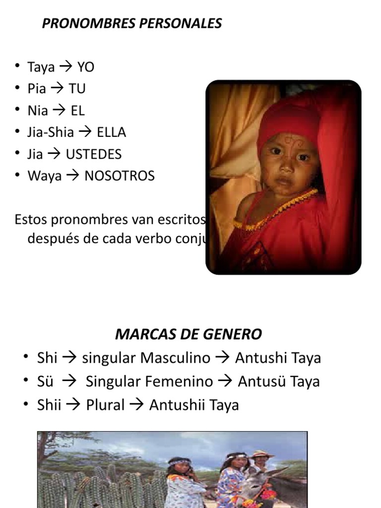 Pronombres y Verbos en Wayuunaiki | PDF | Artes del Lenguaje y Comunicación
