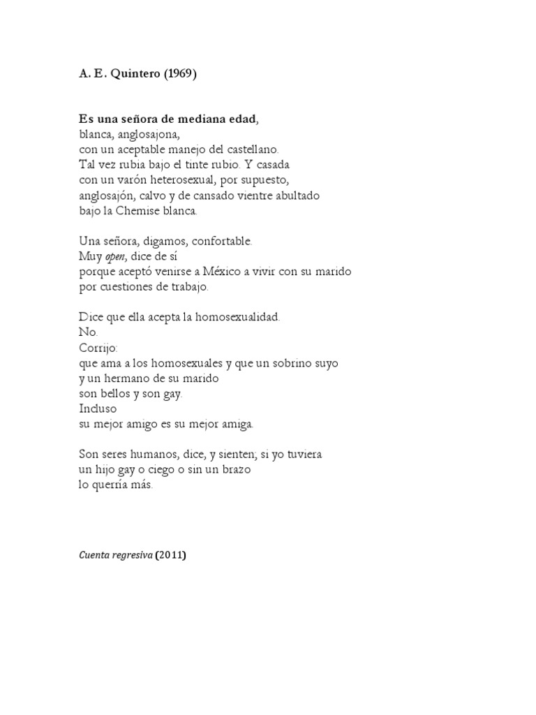 Poema A. E. Quintero PDF | PDF