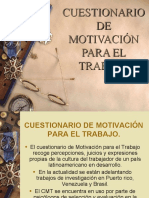 CUESTIONARIO DE MOTIVACIÓN PARA EL TRABAJO