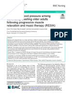 Decreased Blood Pressure Among Community Dwelling Older Adults Following Progressive Muscle Relaxation and Music Therapy (RESIK)