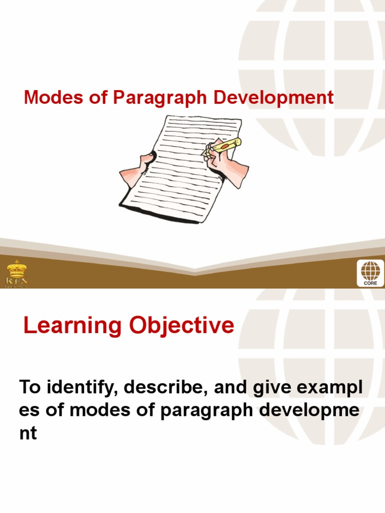 Modes of Paragraph Development Explained | PDF | Narration | Causality