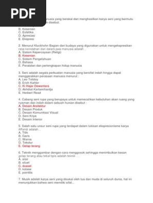 Soal Seni Budayapdf Pdf