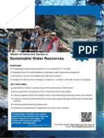 Sustainable Water Resources: Master of Advanced Studies in