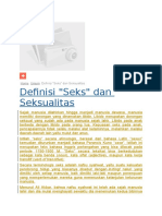 Definisi Sex Dan Sexualitas