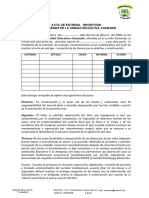 Acta de Entrega Comision de Bienes