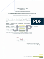 Resolución 217 de 2018 Nombramiento a un Funcionario de la JEP - Juan Manuel Caro Sandoval
