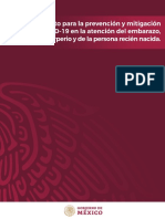 Lineamiento para La Prevención y Mitigación de Covid-19 Durante El Embarazo