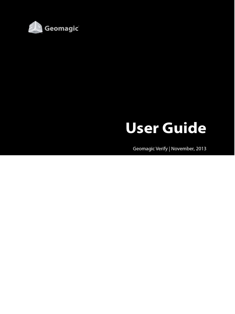 User Guide Geomagic Verify November, 2013 PDF Trademark