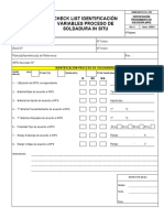 126898-800704-SOL-R03 Check List ID WPS Procesos Soldadura in Situ Rev. 0