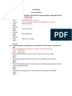 Cause and Effect A. Read The Cause, Write The Effect, Then Write The Complete Sentence Using Signal Words. The First One Has Been Done For You