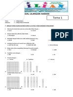 Soal K13 Kelas 2 SD Tema 1 Subtema 1 Hidup Rukun Di Rumah Dan Kunci Jawaban PDF