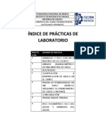 Indice de Practicas de Laboratorio