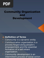 Community Organization and Development