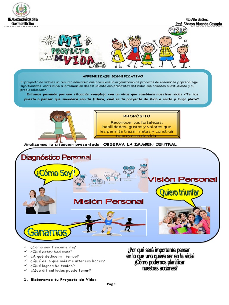 Proyecto de Vida para Estudiantes | PDF | Vida | Aprendizaje