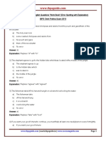 Important Practice English Questions "Work Book" (Error Spotting With Explanation) PDF