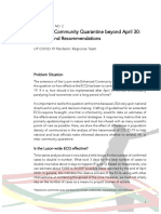 PolicyNote2 Actionable Metrics For Modified Community Quarantine