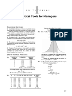 Statistical Tools For Managers: CD Tutorial