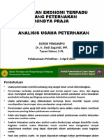 Pelatihan Ekonomi Terpadu Bidang Peternakan Nindya Praja Analisis Usaha Peternakan