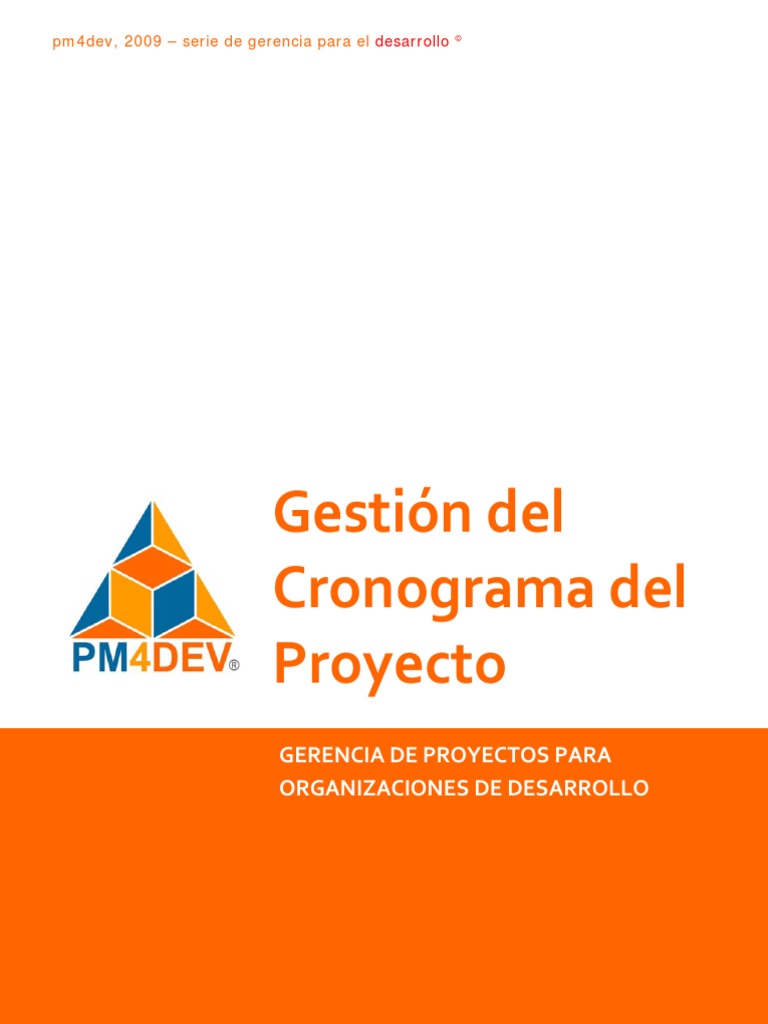 PM4DEV.2 Gestion de Cronograma PDF | PDF | Presupuesto | Calidad ...