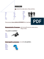 Types of Pronouns PDF