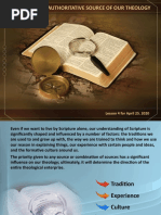 The Bible-The Authoritative Source of Our Theology: Lesson 4 For April 25, 2020