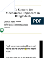 Job Sectors for Mechanical Engineers in Bangladesh