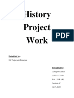 History Project Work: Submitted To