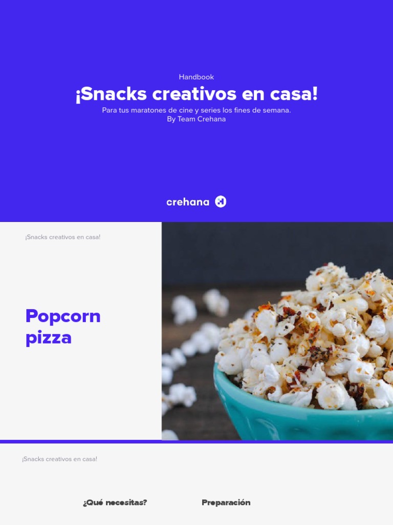 Snacks Creativos PDF Palomitas de maiz Queso
