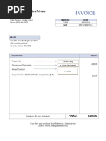 Invoice: Exalca Technologies Private Limited