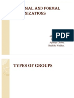 Informal and Formal Organizations