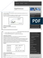 Expresiones algebraicas - Matemática Informática y Educación