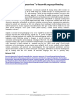 Interactive Approaches To Second Language Reading: Related PDF