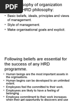 Philosophy of Organization HRD Philosophy