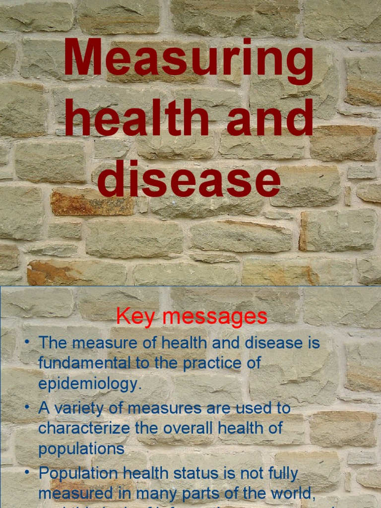 Measuring Helath & Disease | PDF | Incidence (Epidemiology) | Prevalence