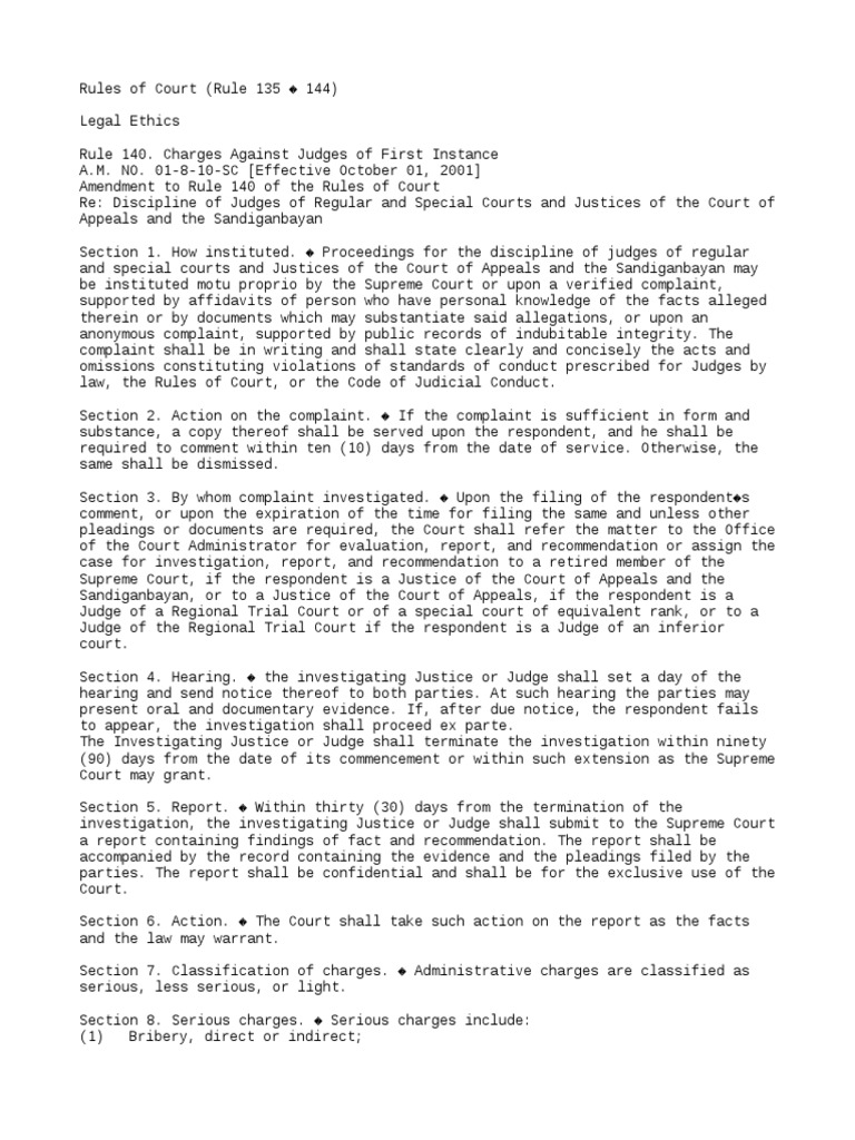 Disciplinary Rules for Judges in Court | PDF | Judge | Complaint