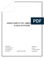 Assignment On Abdominal Paracentesis