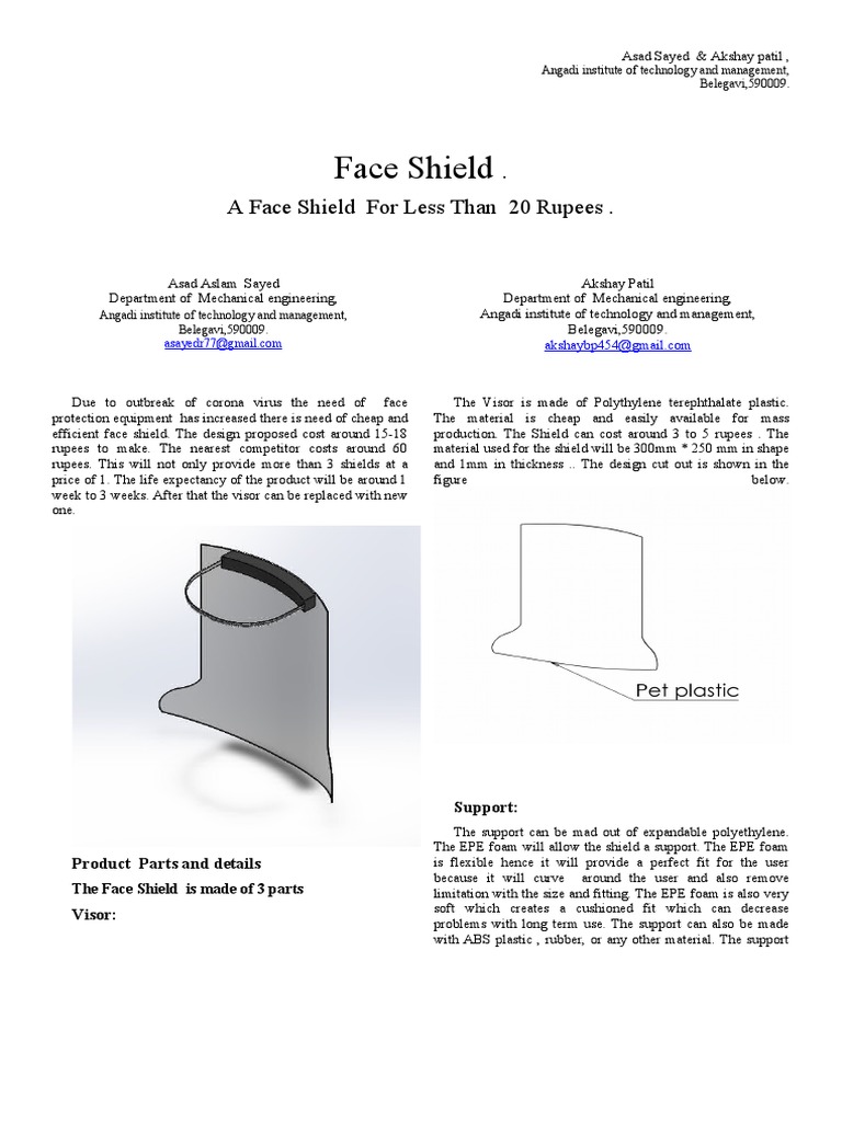 A Face Shield For Less Than 20 Rupees | PDF | Nature