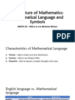 2 - Mathematical Language and Symbols (No Video)