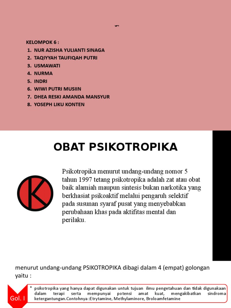 Contoh Obat Psikotropika dan Narkotika | PDF