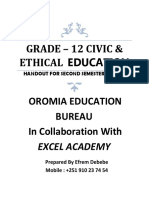 Grade - 12 Civic & Ethical Education: Oromia Education Bureau in Collaboration With