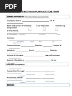 Dealership Application Form 2022-23 | PDF