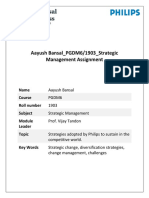 Aayush Bansal - PGDM6/1903 - Strategic Management Assignment: Name Course Roll Number Subject Leader Topic Key Words