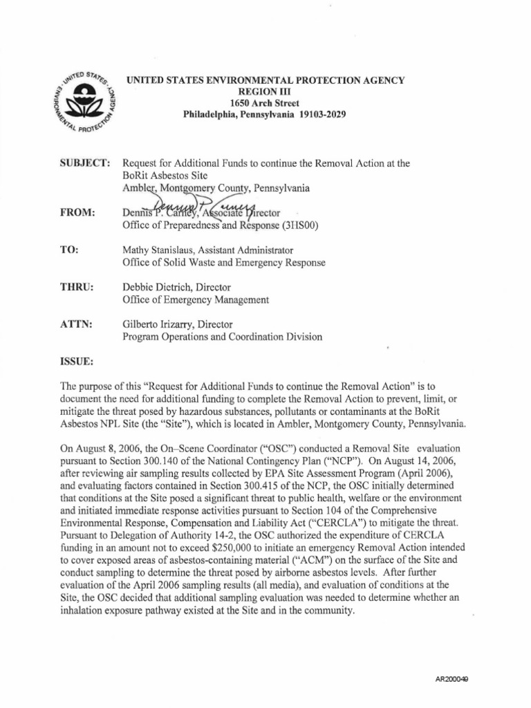 Funding Request | PDF | Superfund | Nature