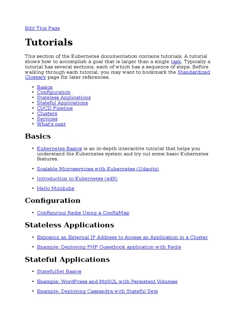 Tutorials K8S PDF Computer Cluster Computer Networking